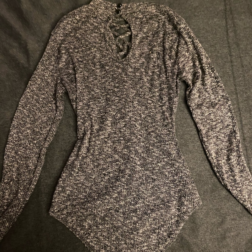 Mock neck ribbed bodysuit